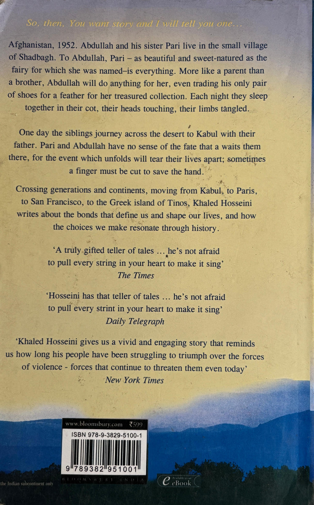 And the Mountains Echoed