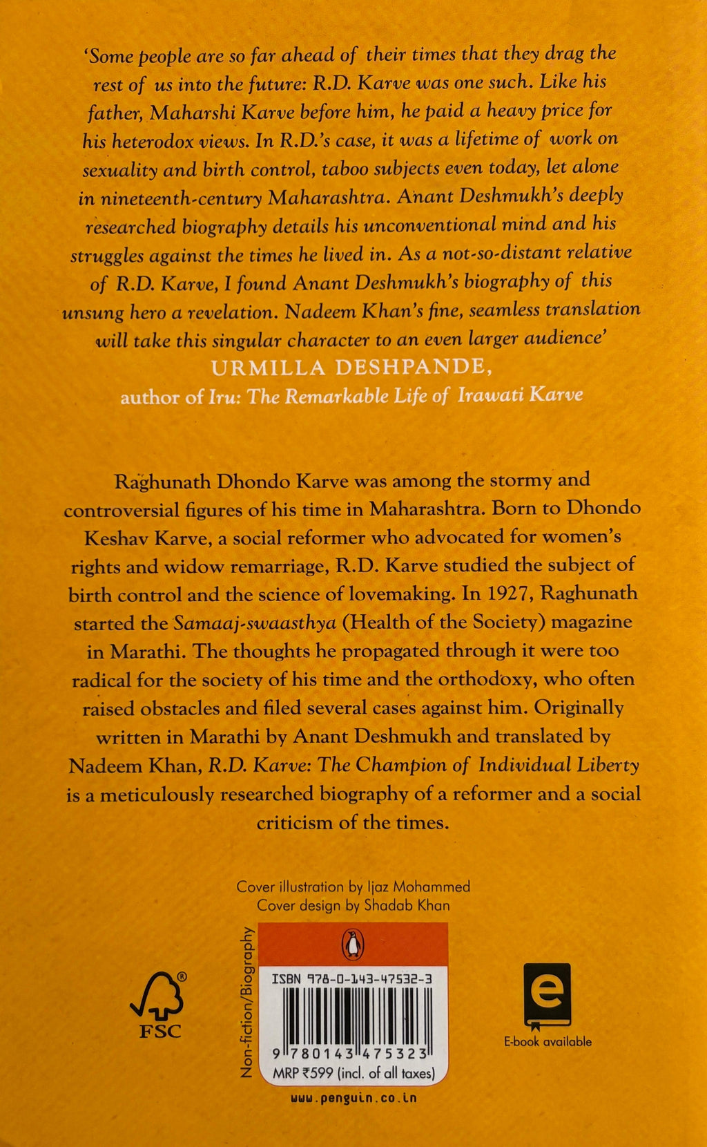 R.D. Karve: The Champion of Individual Liberty